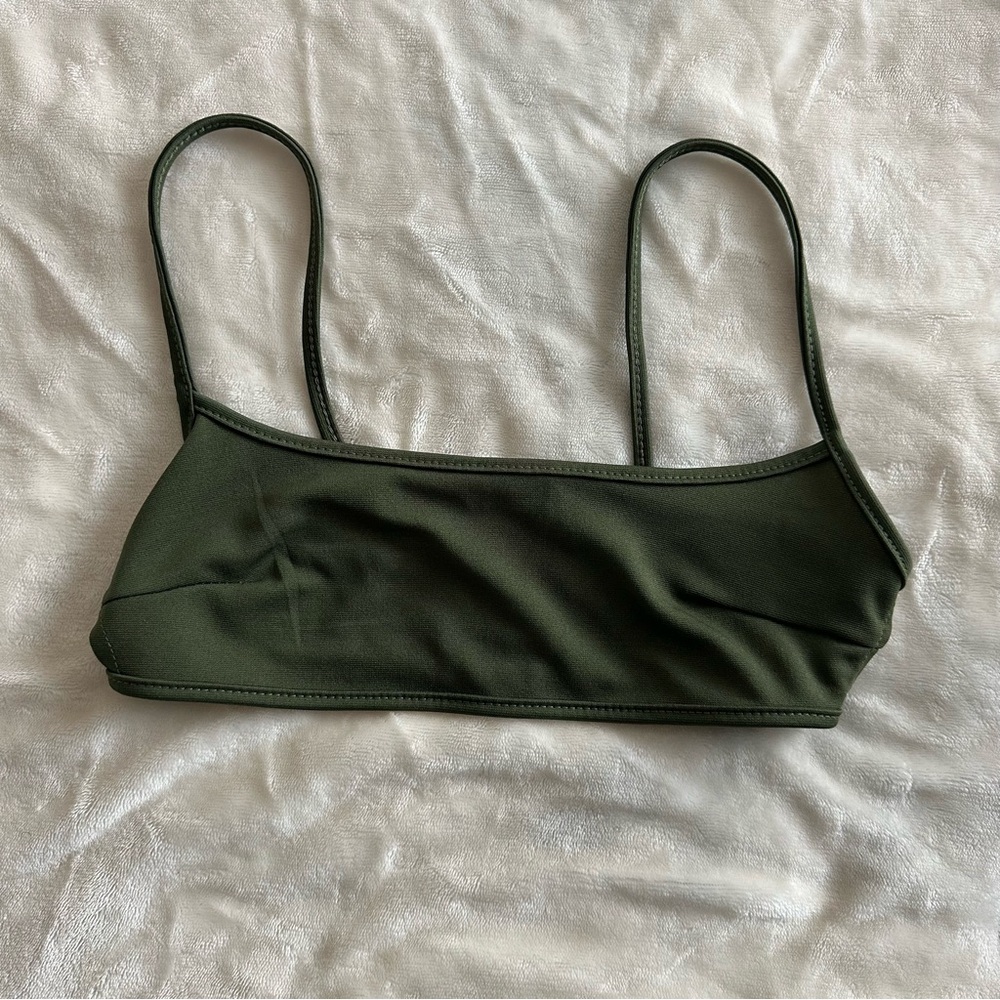 xs green bralette styled top